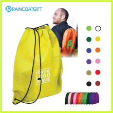 Eco-Friendly Folding Reusable Nylon Drawstring Bag Sac à dos à cordon